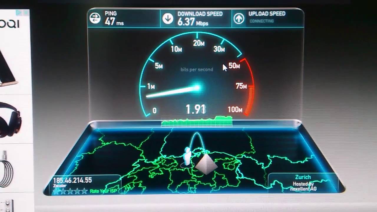 Internet speed analysis